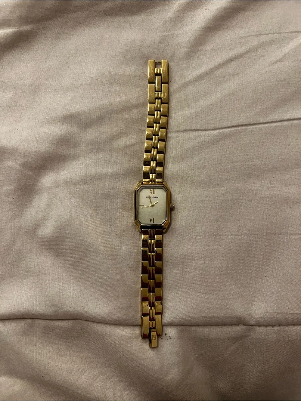 Anne Klein Gold-Tone Rectangular face Watch
